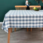 Gingham Table Cloth for Rectangle Tables Sky Blue Checkered Plaid Tablecloth Heavy Duty Cotton Blend Washable & Wrinkle Table Cover for Outdoor Kitchen Dining Picnic Camping (60x84 Inch)
