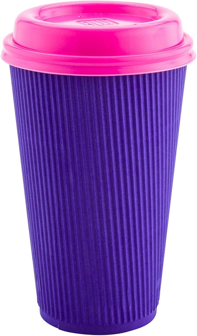 Restaurantware 16 Ounce Ripple Wall Disposable Coffee Cups, 500 Insulated Royal - Image 6