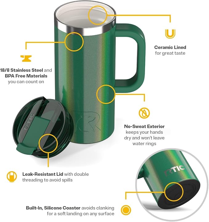 RTIC 16oz Road Trip Travel Mug - Image 3