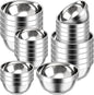 Mimorou 20 Pack 304 Stainless Steel Bowls Set 13oz 20oz Metal Double Walled Insulated Snack Mixing Lightweight Multipurpose Toddler Dinner Bowls for Ice Cream, Cereal, Snack