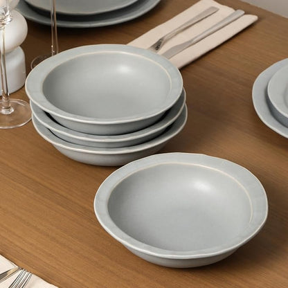 Stone Lain Oasis 12-Piece Dinnerware Set Stoneware, Dishwasher and Microwave - Image 6