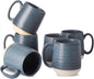 HASENSE Porcelain Coffee Mugs Set of 6, 15 Ounce Large Ceramic Coffee Cups Set by Hasense