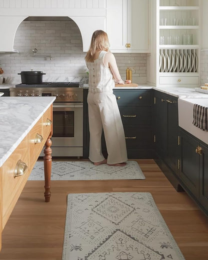 House of Noa Nama Standing Mat – Anti-Fatigue Cushioned Kitchen Mats for Floor | Ergonomic Bounce-Back Foam Kitchen Mats | Anti-Fatigue Mats for Kitchen & Standing | Ula Avalon | 22" x 72"