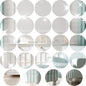 Cindeer Set of 24 Acrylic Round Mirror Plate Circle Mirror Trays Wedding Baby Shower Party Centerpieces for Tables Self Adhesive Non Glass Stickers for Home or Wall Candle Crafts Decor(12 Inch)