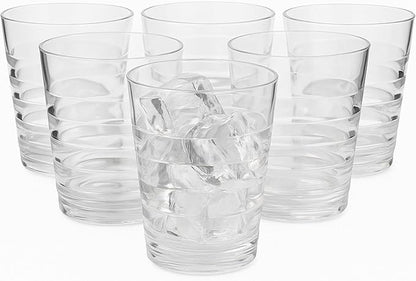 FDG Nuglass 16oz Tritan Ribbed Tumbler 6-pack