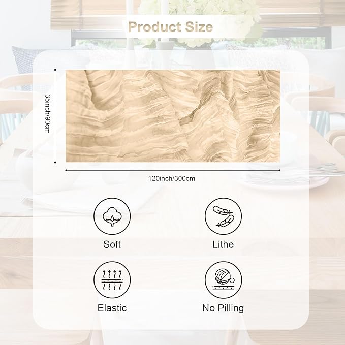 6 Pack Nude Cheesecloth Table Runner 35x120 Inch 10Ft Rustic Gauze Cheese Cloth - Image 5