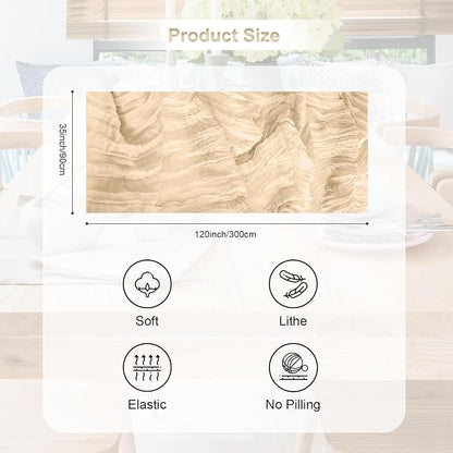 10 Pack Nude Cheesecloth Table Runner 35x120 Inch 10Ft Rustic Gauze Cheese - Image 5