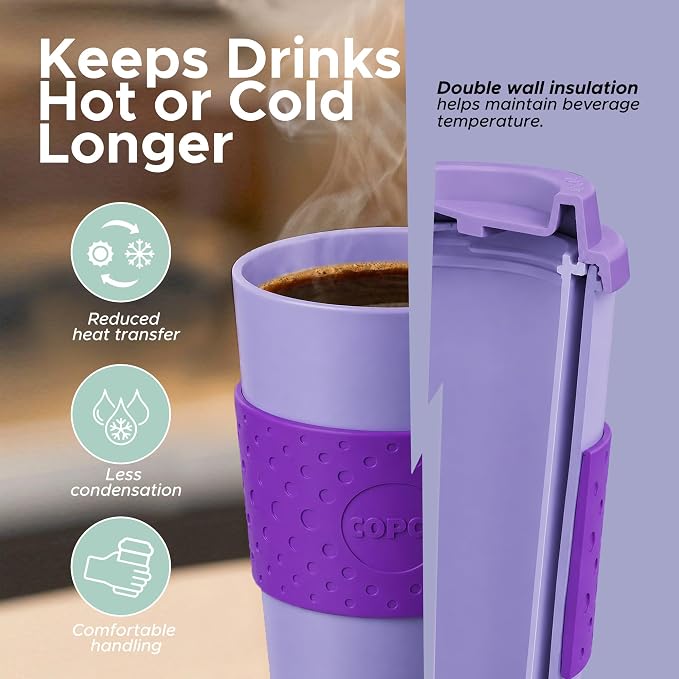 Copco Acadia 16oz Travel Mug, Ergonomic Design, Comfortable Handling - Image 3