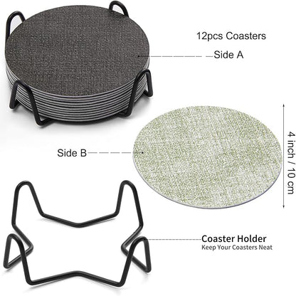 Faux Leather Drink Coasters - Image 9
