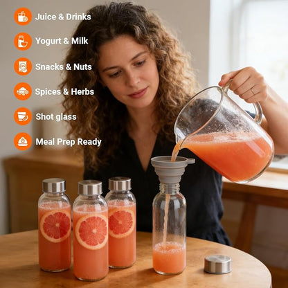 Sursip 16 oz Glass Juice Bottles - Image 3