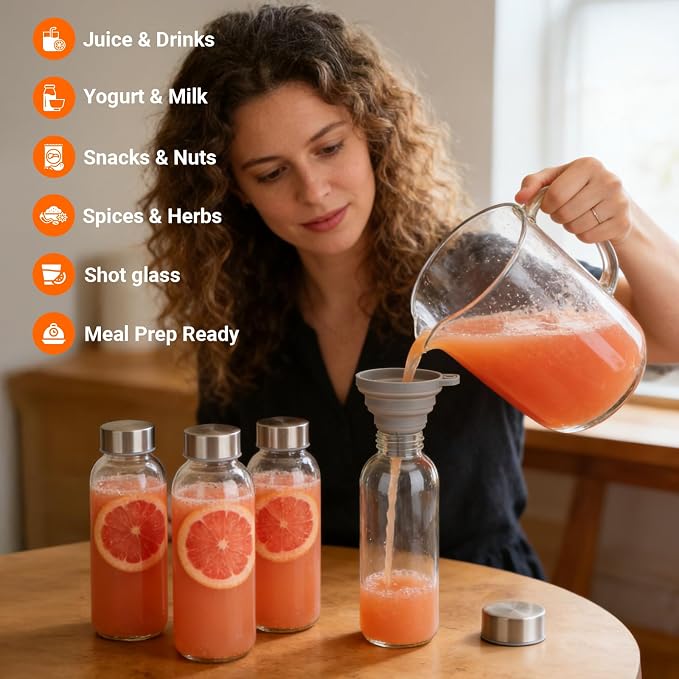 Sursip 16 oz Glass Juice Bottles - Image 3