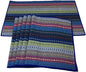 WAZAIGUR Hand Woven with 100% Cotton Placemats Colorful Placemats Braided Ribbed Durable Heat-Insulation Table Mats Set of 6,Blue