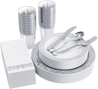 FOCUSLINE 175 Ct Silver Dinnerware Set by FOCUSLINE