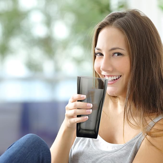 Top-spring 20 Oz Reusable Plastic Water Tumbler 6pcs Grey BPA Free | Thickened - Image 6