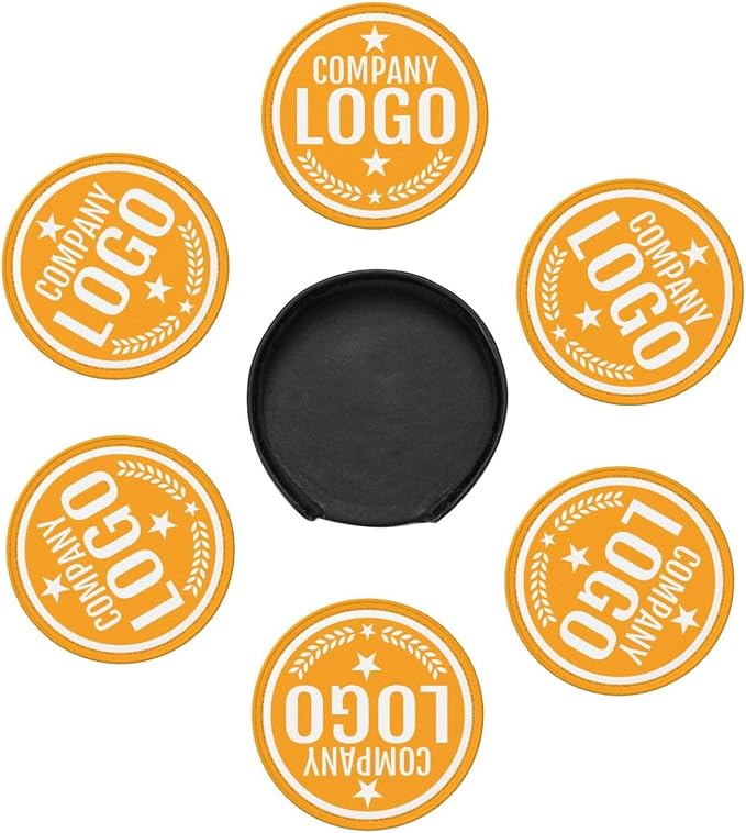 Custom Leather Coasters with Logo - Image 7