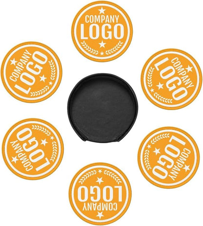 Custom Leather Coasters with Logo - Image 7