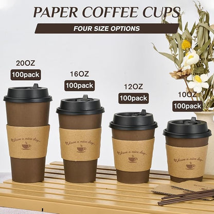 LITOPAK 100 Pack 12 oz Coffee Cups - Image 7