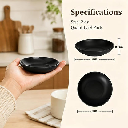 PYRMONT Unbreakable Soy Sauce Bowls Wheat Straw Dipping Bowls 2 Oz Small - Image 2