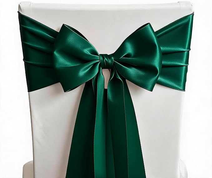 10 Pack Wedding Satin Hunter Green Table Runners 12 X 108 Inches Table Runner - Image 4