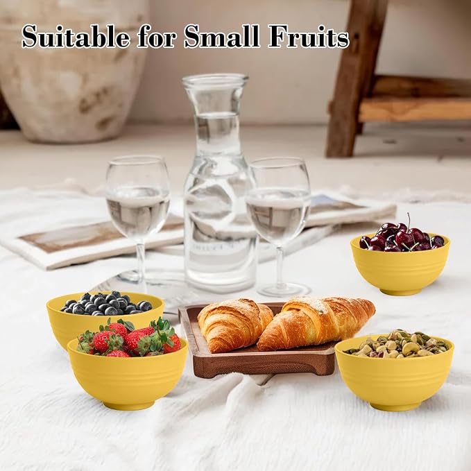 wheat straw icecream bowls 10oz set of 8 - Image 7