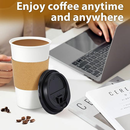 Clawsoff 50 Pack 16 oz Disposable Coffee Cups - Image 6