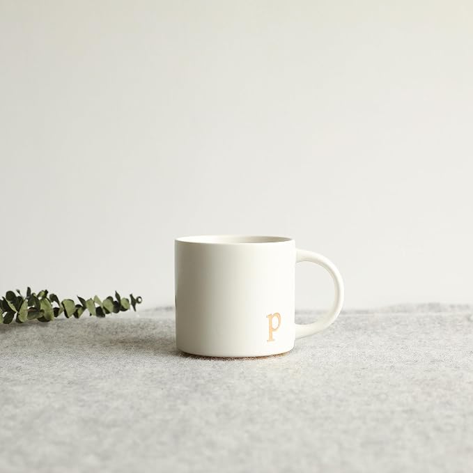 COLLECTIVE HOME Ceramic Coffee Mug, 15 oz Monogram Cup - Image 6