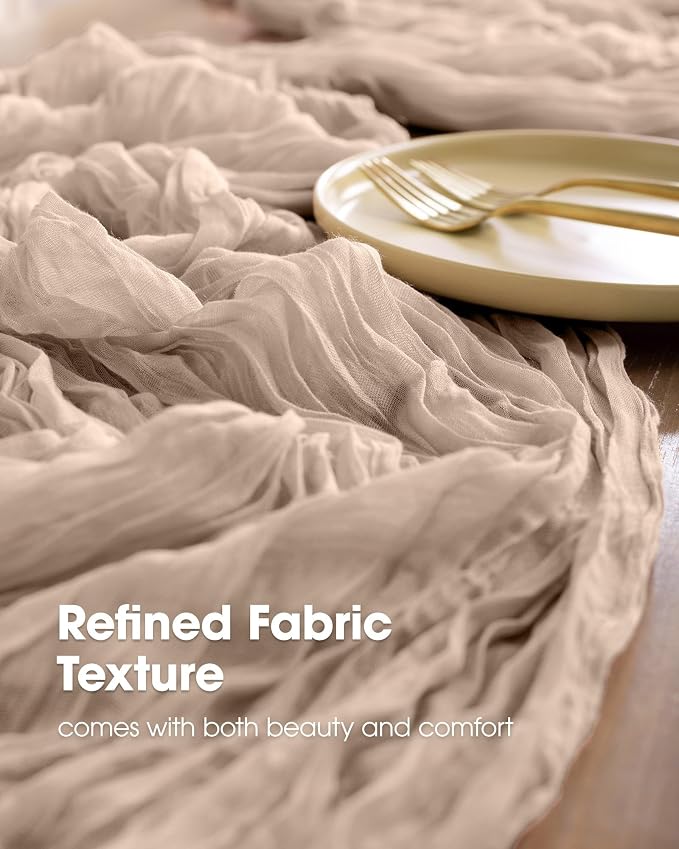 Pureegg 2-Pack Cheese Cloths Table Runner, Baby Shower, Wedding and Farmhouse - Image 3