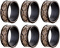 Creative Scents Dublin Brown Napkin Rings Set of 6 - Elegant Dining Table Decor Napkin Holder Rings - Rustic Table Setting Decorations for Thanksgiving, Fall, Holiday Dinner - Table Decor