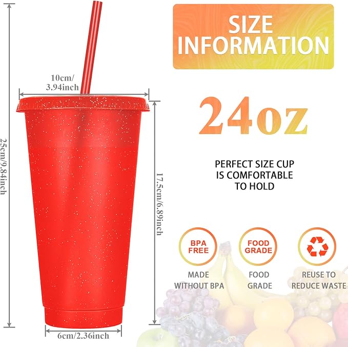 Honeydak 30 Pack Tumbler with Straw and Lid Bulk Cups - Image 4