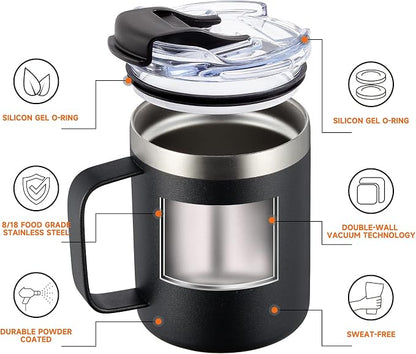 12oz Insulated Travel Coffee Mug - Image 2