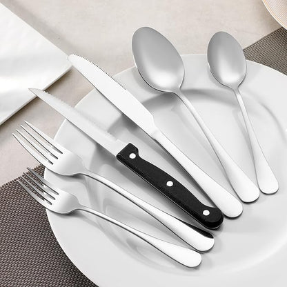 24 Pcs Teaspoons Set, Food-Grade Stainless Steel Spoons Silverware, Cutlery Tea - Image 7