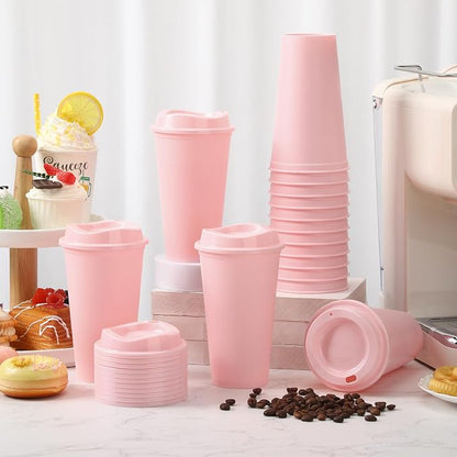 Domensi 15 Pack Reusable Plastic Coffee Cups - Image 3
