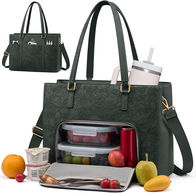LOVEVOOK Lunch Bag for Women, Work Laptop Tote Bag by LOVEVOOK