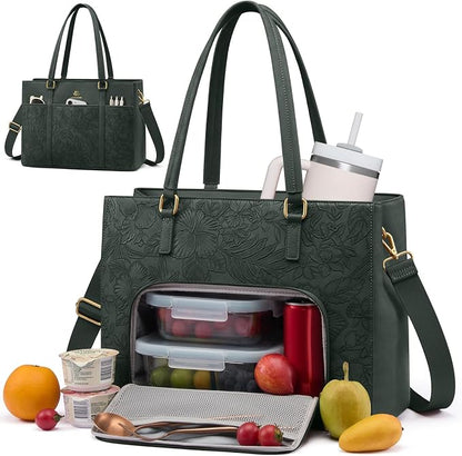 LOVEVOOK Lunch Bag for Women, Work Laptop Tote Bag by LOVEVOOK