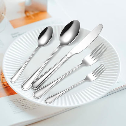Modern Flatware Silverware Set for 4 People Kitchen Stainless Steel Cutlery 20 - Image 9