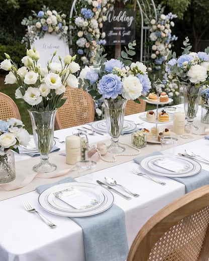 bUCLA 300PCS Silver Disposable Plastic Dinnerware Set - Image 4