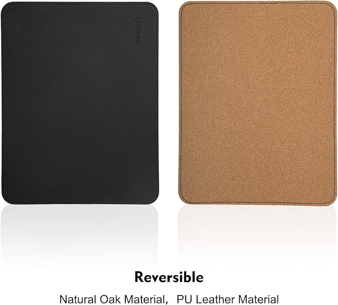 Double-Sided PU Leather & Cork Mouse Pad - Image 2