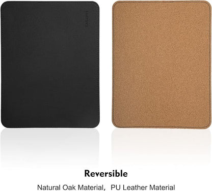 Double-Sided PU Leather & Cork Mouse Pad - Image 2