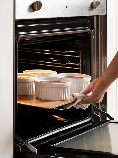 LE TAUCI Ramekins 16 OZ Oven Safe, Ceramic Souffle Dishes - Image 3