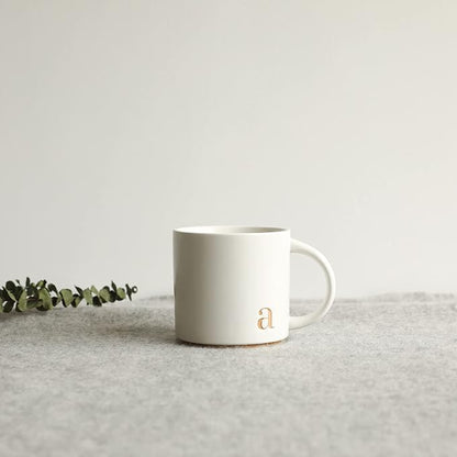 COLLECTIVE HOME Ceramic Coffee Mug, 15 oz Monogram Cup - Image 7