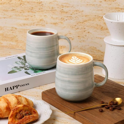 Coffee Mugs Set of 4, 12oz Stoneware Coffee Cups - Image 7