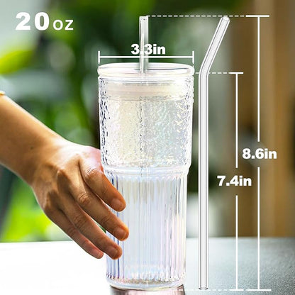 JunVpic Glass Coffee Tumbler, 20 oz Glass Cup - Image 3