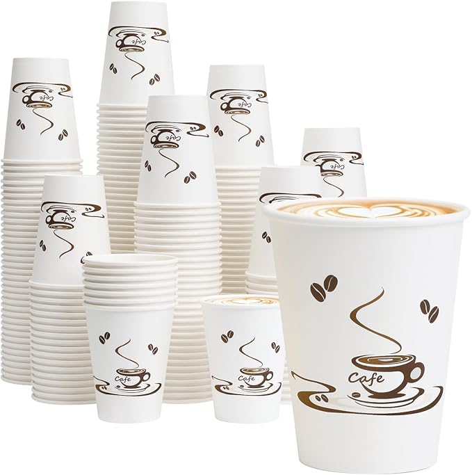 Lamosi 500 Pack 12 oz Coffee Cups, Disposable Paper Cups | Hot/Cold Beverage by BuyNow