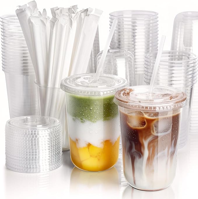 50 Pack 16 oz Round Bottom Plastic Cups by Unknown
