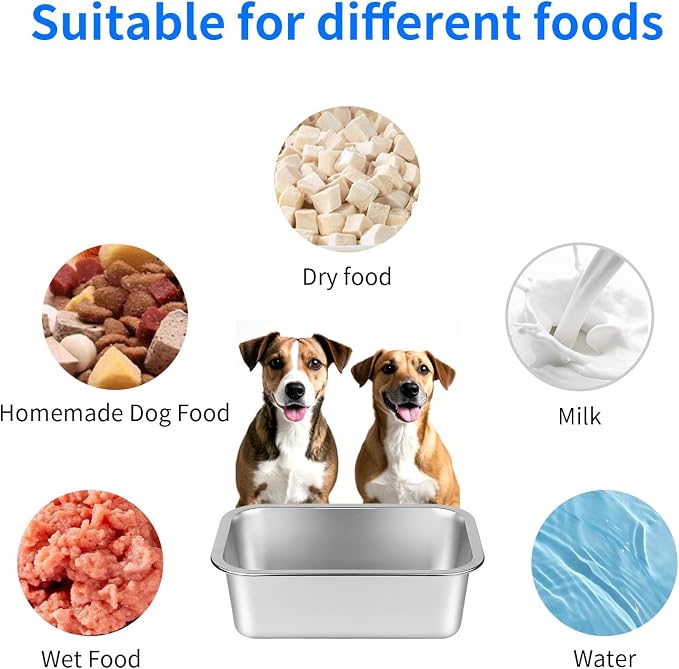 Ohtomber 2.65 Gallons Stainless Steel Dog Bowl, Big Pet Water & Food Bowl | - Image 6