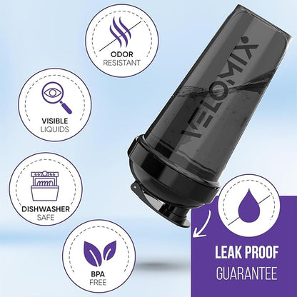 VELOMIX 2 Pack 28oz Protein Shaker Bottle - Image 2