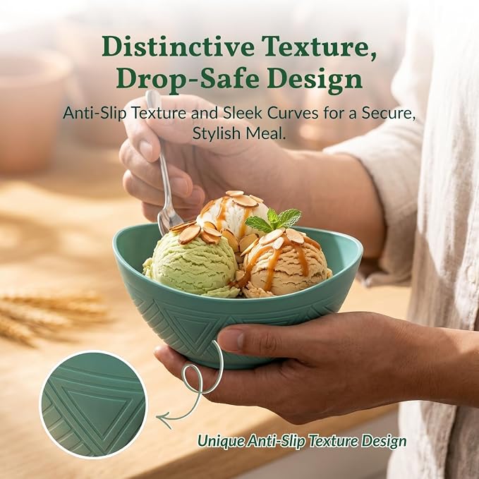Wheat Straw Bowls 10 OZ Small Serving Bowls Unbreakable Dessert Bowls - Image 4