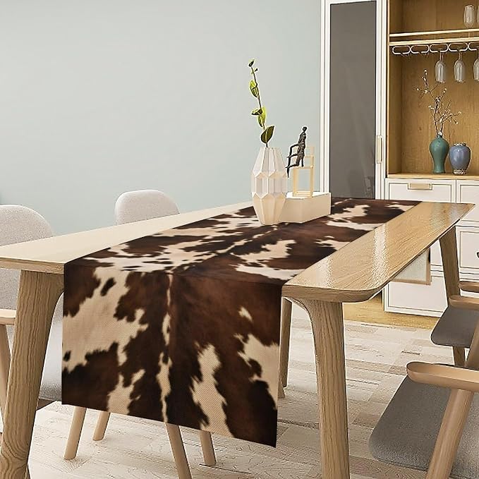 Cow Print Table Runner, 13x60 Inch - Image 2