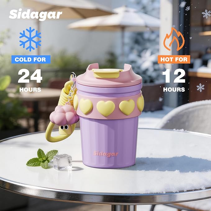 SDGA+ 12 oz Travel Coffee Mug Spill Proof Leak Proof, Stainless Steel Thermal - Image 5