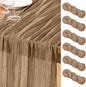 DeZerlor Nude Cheesecloth Table Runners 6 Pack Fall Runners | 120Inch Gauze by DeZerlor